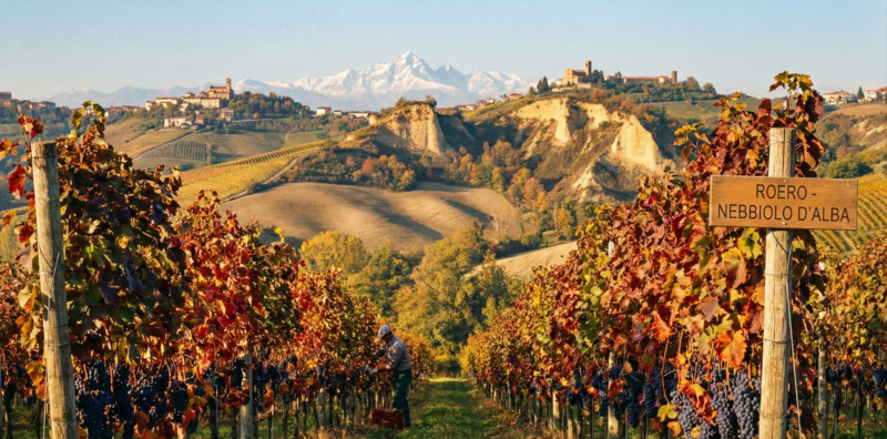 Nebbiolo d'Alba DOC vini del Roero vinificato Langhe
